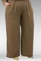 57029 Plus Size Half-Patch Slit Pants Suit - Tan - 5