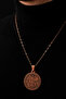 Women's and Men's Copper Necklace Thick Model Mühr-Ü Şerif Patterned Antiallergic Copper Necklace - 3