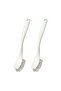 ANTAGEN Dish-Washing Brush with Scraper Edge, White - Set of 2