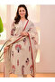 Dhira Beige Striped Suit Set - ALV2192-Beiges-Size-M-38-Inches