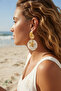 Gold Color Natural Earrings with Shell and Starfish Detail - - 2