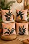Desert Branches Patterned 4-Piece Throw Pillow Cover Set