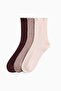 3-pack overlock-detail socks