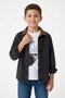 Smoked Boys' Printed Short Sleeve T-Shirt Jean Shirt 2-Piece Set 24514 - 3