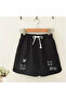 Hanangiyim Unisex Oversize Relaxed Fit High Waist Special Design Printed Summer Shorts