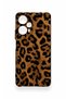Poco F5 Compatible Dark Leopard Leather Patterned Silicone Case - 2