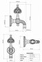 Patterned Ottoman Kurna Faucet Copper Brass Heavy Model Bath Faucet with Concealed Perlator - 3