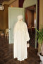Yellow Shawl Detailed Tunic and Trousers Set - 4