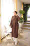 Brown Waist Belted Oversize Tunic with Pockets - 2
