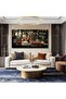 Luxury Wine Bottles and Grapes Gallery Wrapped Canvas Wall Art | 50x100cm 20x40 inch | Panoramic Kitchen Bar Wall Decor - 5
