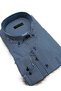 White Navy Blue Striped Regular Single Pocket Men's Shirt