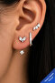 Minimal Leaf Model 3-Piece Women's Zircon Stone Cartilage Earring Set