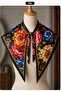 Shoulder Collar Scarf Accessory with Flora Rose Pattern - 2