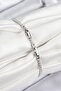 Brass Zircon Stone Clover Model Silver Color Women's Bracelet - 2