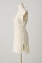 Women's White Side Slit Buckled V-Neck Mini Beach Dress H110430 - Eterna4957-2939 - 4