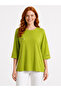 Women's Relaxed Fit Green Oversize Basic Blouse