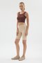 Women's High Waist Gathering Pocket Shorts Sports Leggings - 2