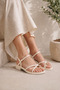 Women's Flip-Flop Sandals with Cross Straps, Short Block Heels, Stylish, Comfortable, Casual Summer Sandals - 4