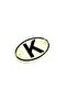 Double Layer Embossed Oval Letter K Special for Labelers - High-Quality and Stylish Design Oval Glass Ornament Letter K