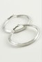 Aconcept Triangle Hoop Earrings 5.5 (05203) Cm-Silver Color