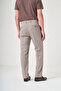 Camel Side Pocket Filafil Pattern Comfort Fit Flexible Trousers 1003260153 - 4