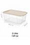 5Lt Elora Lockable Lid Box - Powder Tablet Detergent Organizer Multi-Purpose Bathroom Organizer Beige - 5