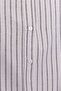 Women's Plus Size Gray White Striped Long Sleeve Buttoned Cotton Tunic Shirt - 8