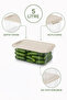 2 Pieces 5Lt Elora Lockable Lid Box - Multi-Purpose Kitchen Organizer Food Storage Container Beige - 3