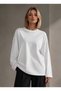 Suerte Dolce Vita Design Printed Oversize Wide Cut Long Sleeve 100% Cotton T-Shirt - 3