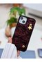 iPhone 14 Plus Compatible Star Design Leather Look Flexible Silicone Case with Handle - 3