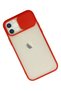 Aconcept iPhone 12 Case Palm Frosted Camera Sliding Silicone (224240) - Red - 3