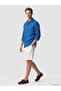 Ozmarka New Season Blue Regular Fit Men's 100% Linen Shirt - 2