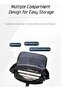unisex small shoulder bag durable water-resistant compact sling bag with multiple compartments for casual/ daily/ travel, kb00828, black - 3