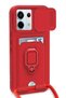 Concepta Newface Redmi Note 13 Pro 5g Case Zuma Silicone with Business Card Holder and Ring (34423) - Red