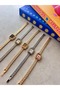 Silvia Model Gold Silver White Metal Cord Women Wrist Watch - 5