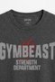 Gymbeast Strength Department Fitness Gym Sport Unisex Regular Anthracite Melange T-Shirt - 2