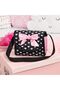 Trendy Doll Pramset in Pink with Black Hood and Pink Bow - 5