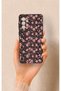 Samsung-A73 Compatible Mini Pink Flower Pattern Silicone Case
