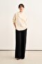 Women's Organic Cotton Shawl Collar Mobile Belt Skirted Blouse Beige - 2