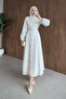 Romantic Lace Detailed Dress Ecru - 3