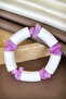 Dore Collection Women's Cylinder Beaded Flexible Elastic Natural Stone Look Bracelet