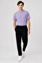 Men Tapered Fit Herringbone Chino Pants, Midnight Navy - 4