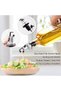 Oil Dispenser , Pack of 2 Cooking Oil and Vinegar Cruet, 500ml Clear Glass Bottles (Style-A) - 3