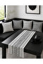Black and White Geometric Bohemian Patterned Set of 4 Decorative Throw Pillow Covers - 4