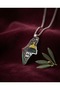 Palestine map unisex necklace with dome of the rock and stainless silver plated chain j300042 - 2