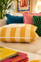 Punch Embroidered Throw Pillow Cover - 43*43 cm - Yellow Letter E - Pnk001 - 3