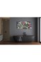 Graffiti Bulldog Canvas Wall Art | 50x100 Inches Gallery Wrapped | Pop Art Street Art with Cartoon Stickers | Urban Dog Decor - 6