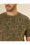 Men Olive Floral Print T-Shirt - 4