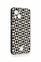 Reeder S23 Pro Max Compatible Flower Motif Checkered Pattern Silicone Case - 3