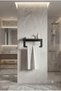 Large Size Towel Rack with Shelves, Metal Towel Holder with Shelves, Kitchen, Bathroom with Shelves - 3